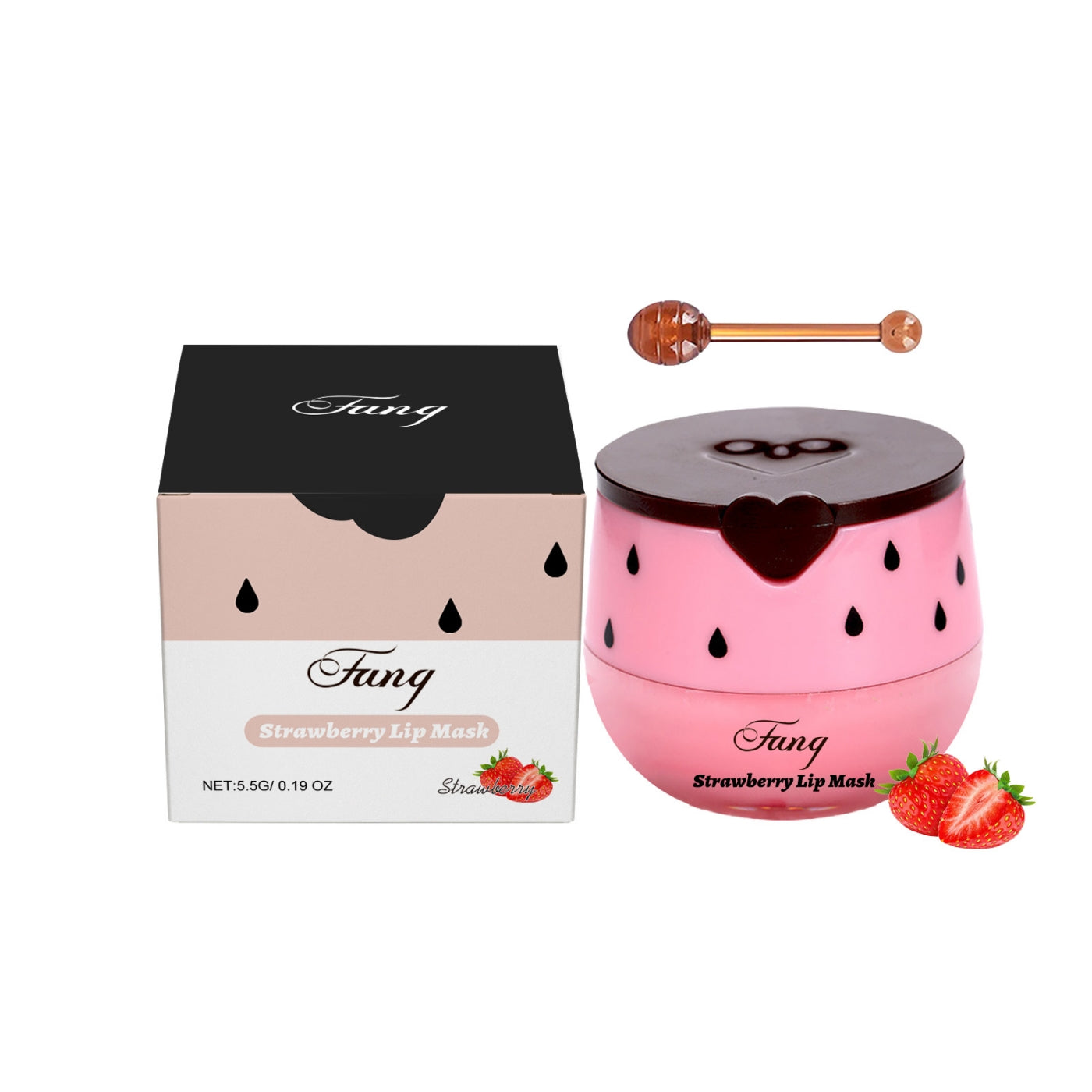 Moisturizing Lip Mask with Strawberry Propolis - Hydrating Lip Care