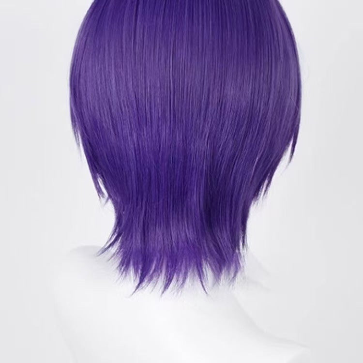 Purple Synthetic Cosplay Wig for All Face Shapes - Short Straight Style