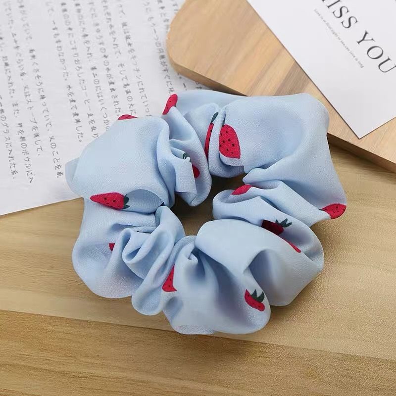 Korean Fruit Pig Large Intestine Hair Ring Organza Hair Accessory for Women
