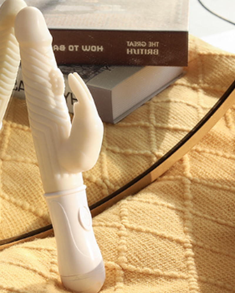 Electric Massage Stick with Vibration and Rolling Beads - USB & Ivory White