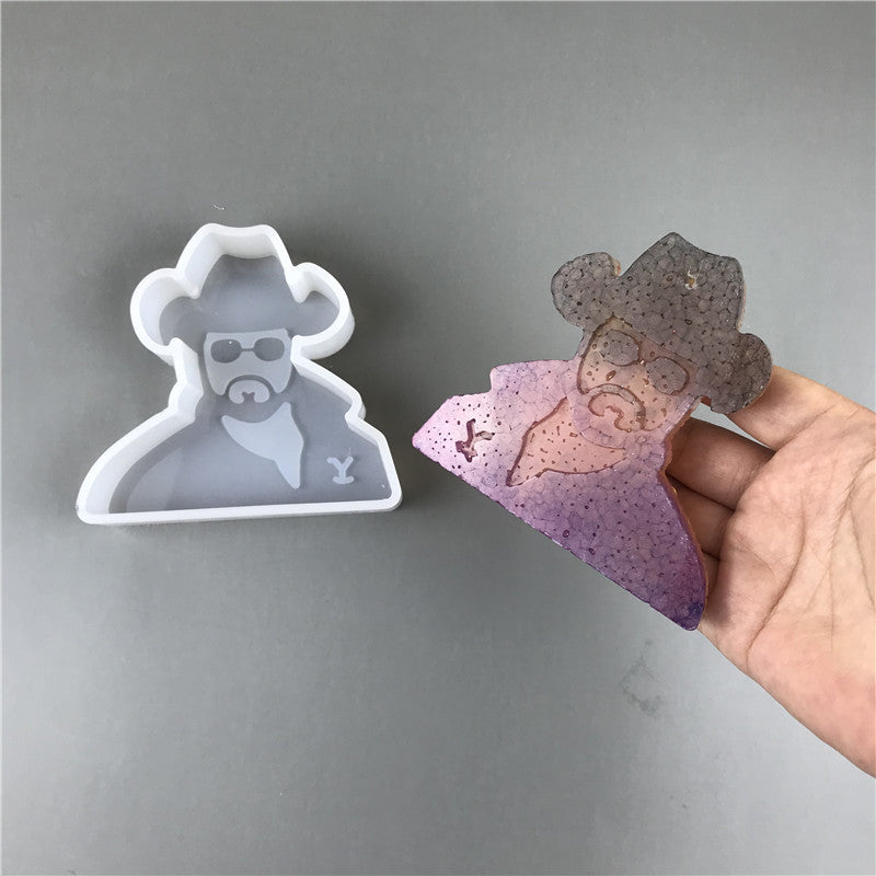 Star Aromatherapy Plaster Candle Silicone Mold - Irregular Shape, White