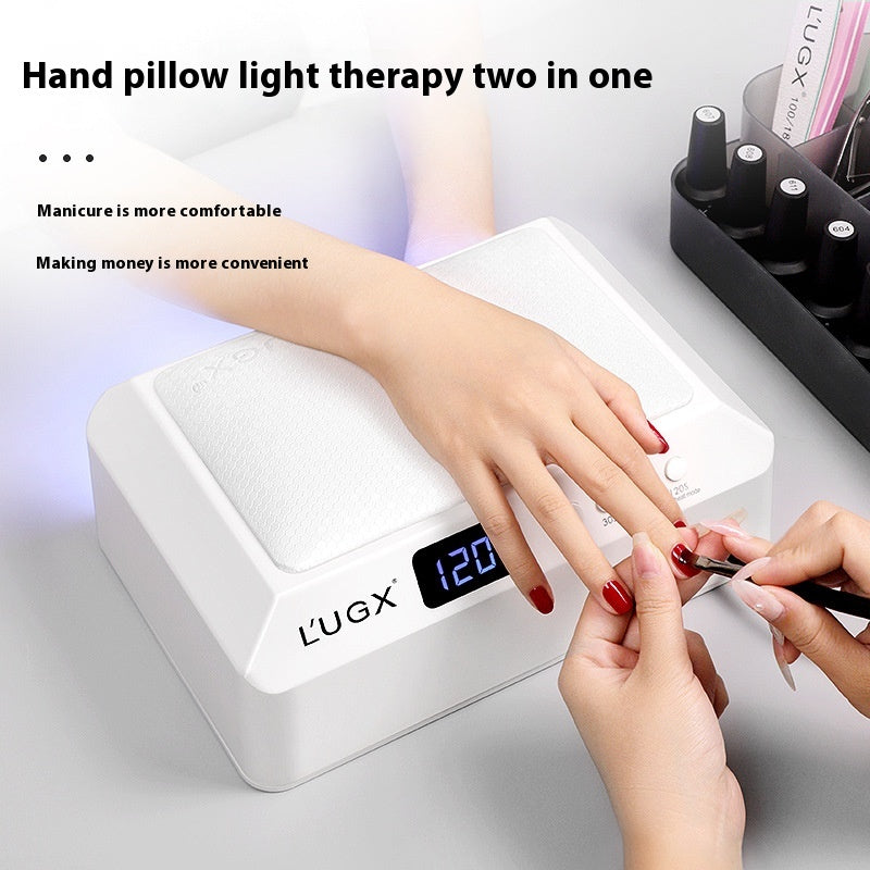 High Power 69 LED Nail Phototherapy Lamp with Hand Pillow - UV/LED Drying Machine