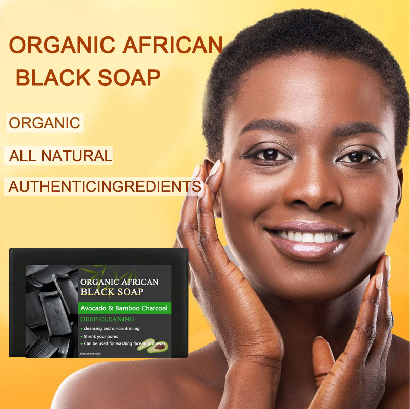 African Black Charcoal Bar Soap - 100g
