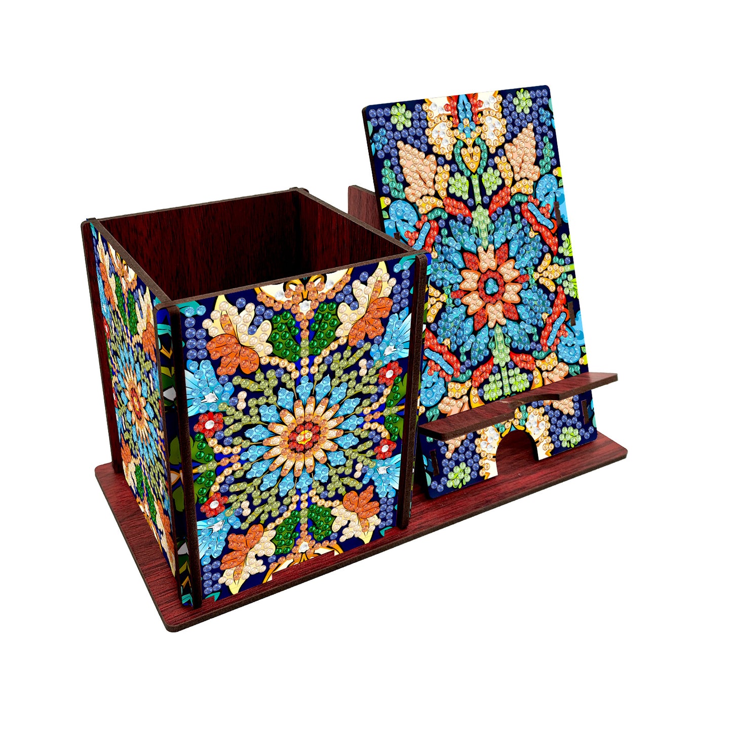 Diamond Painting Pen Holder Stand - Mandala Pattern Office Desk Organizer