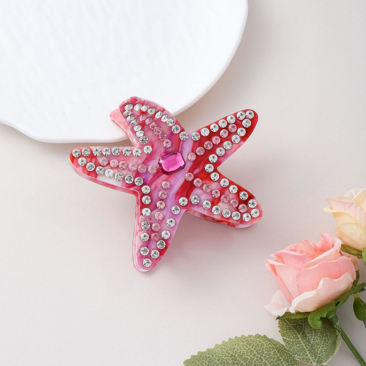 Starfish Diamond Hairpin