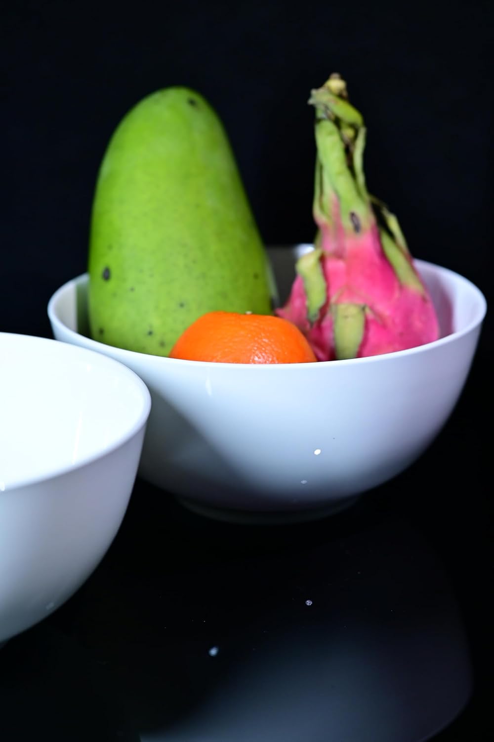 8-Inch Bone China Dinnerware Set - 2 Deep White Bowls