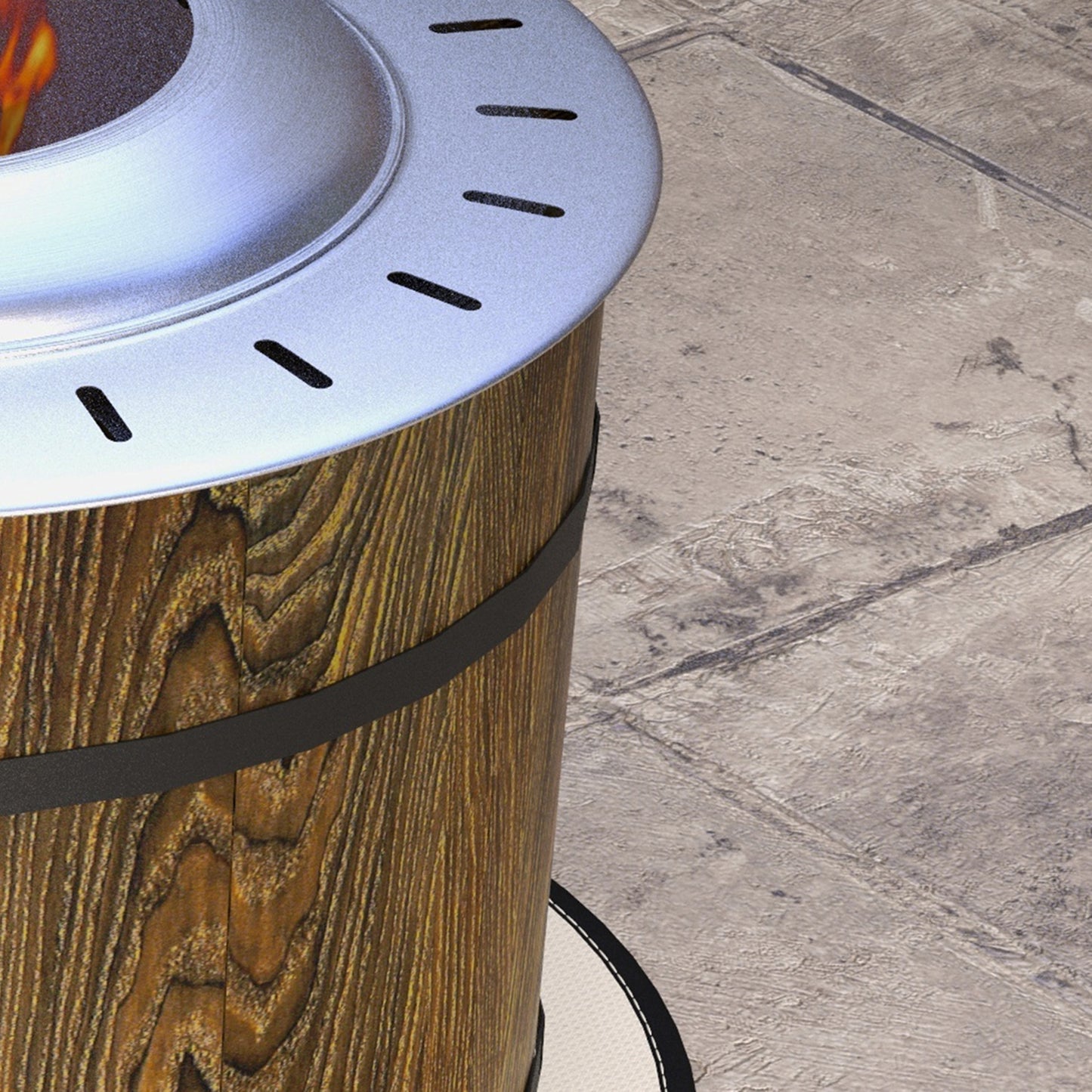 Portable Smokeless Fire Pit for Camping & Backyard - Brown