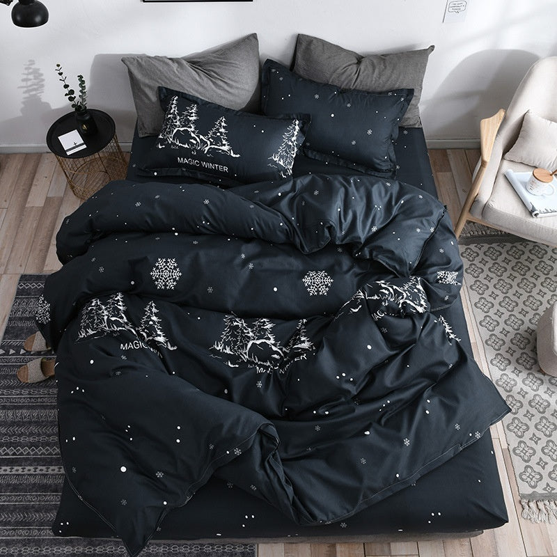 Pure Cotton Bed Sheets Set Minimalist Soft Bedding for Home