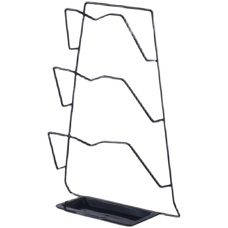 Stainless Steel Pot Lid Rack Wall Mount Organizer Kitchen Storage