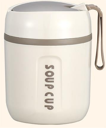 Stainless Steel Vacuum Cup with Lid and Spoon, Insulated Drinkware for Travel
