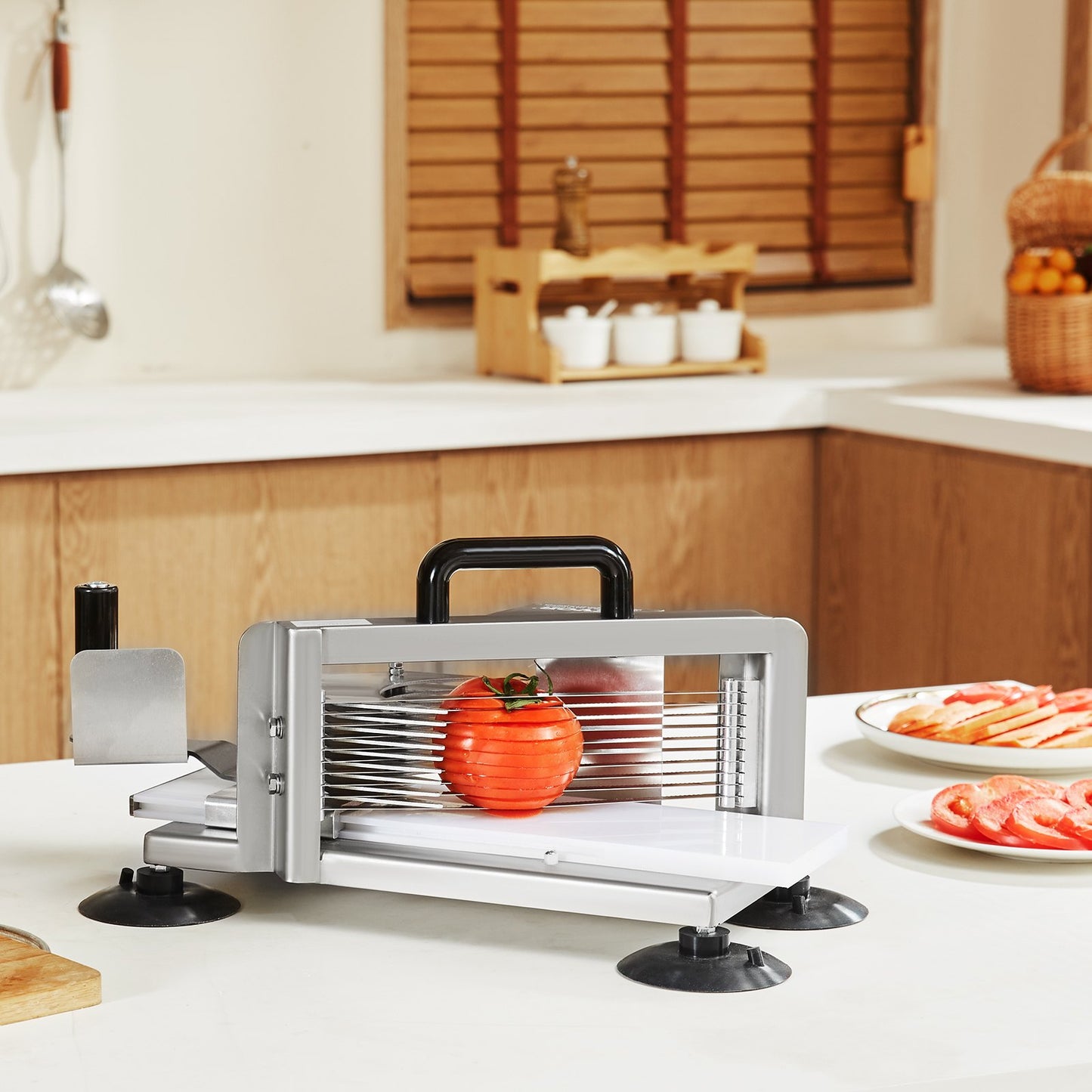 Commercial Tomato Slicer 1/4 Inch Stainless Steel Heavy Duty Kitchen Cutter