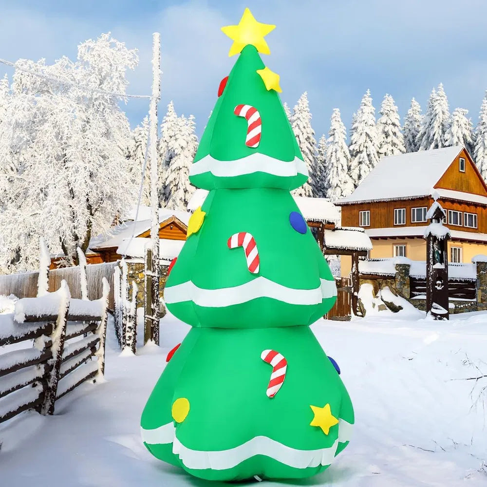 5 FT Christmas Inflatable Tree with LED Lights - Green