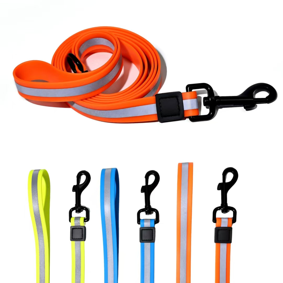 Reflective Pet Leash Set for Nighttime Safety - Waterproof & Durable