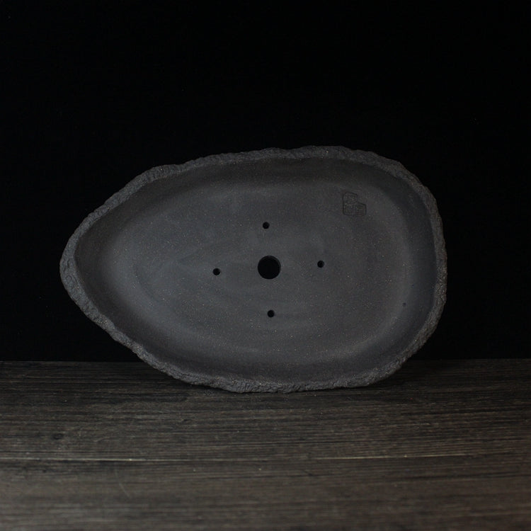 Handmade Purple Clay Flower Pot for Garden and Home Decor