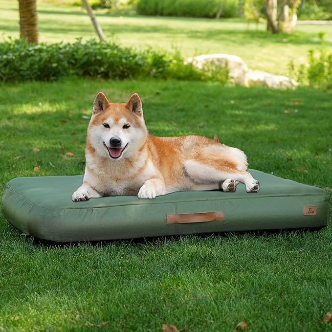 Inflatable Waterproof Dog Bed with Removable Washable Cover for Outdoor & Travel Use