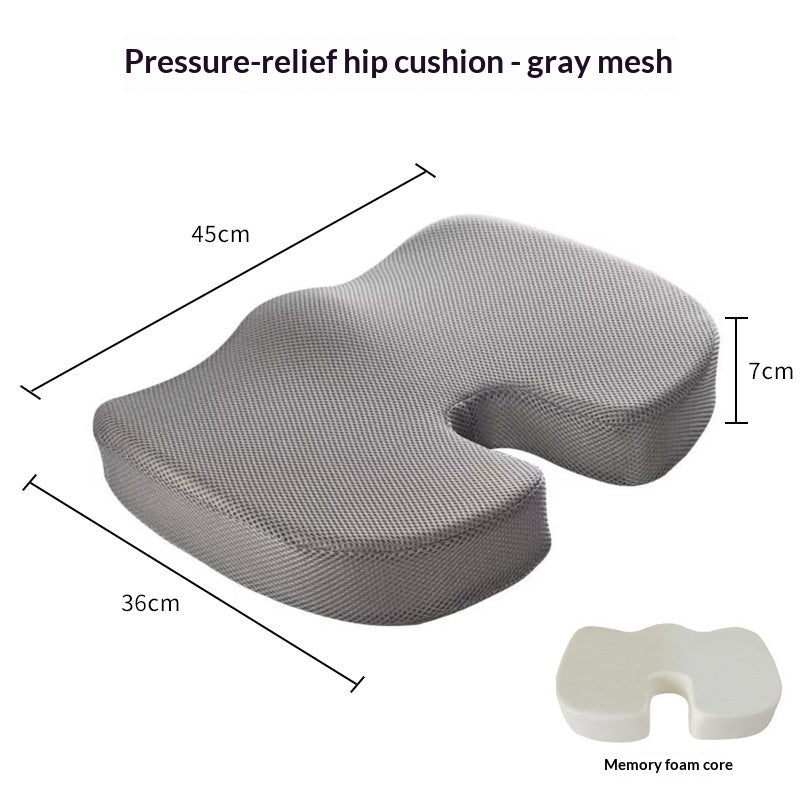 Office Seat Cushion Memory Foam Breathable Mesh & Velvet Options