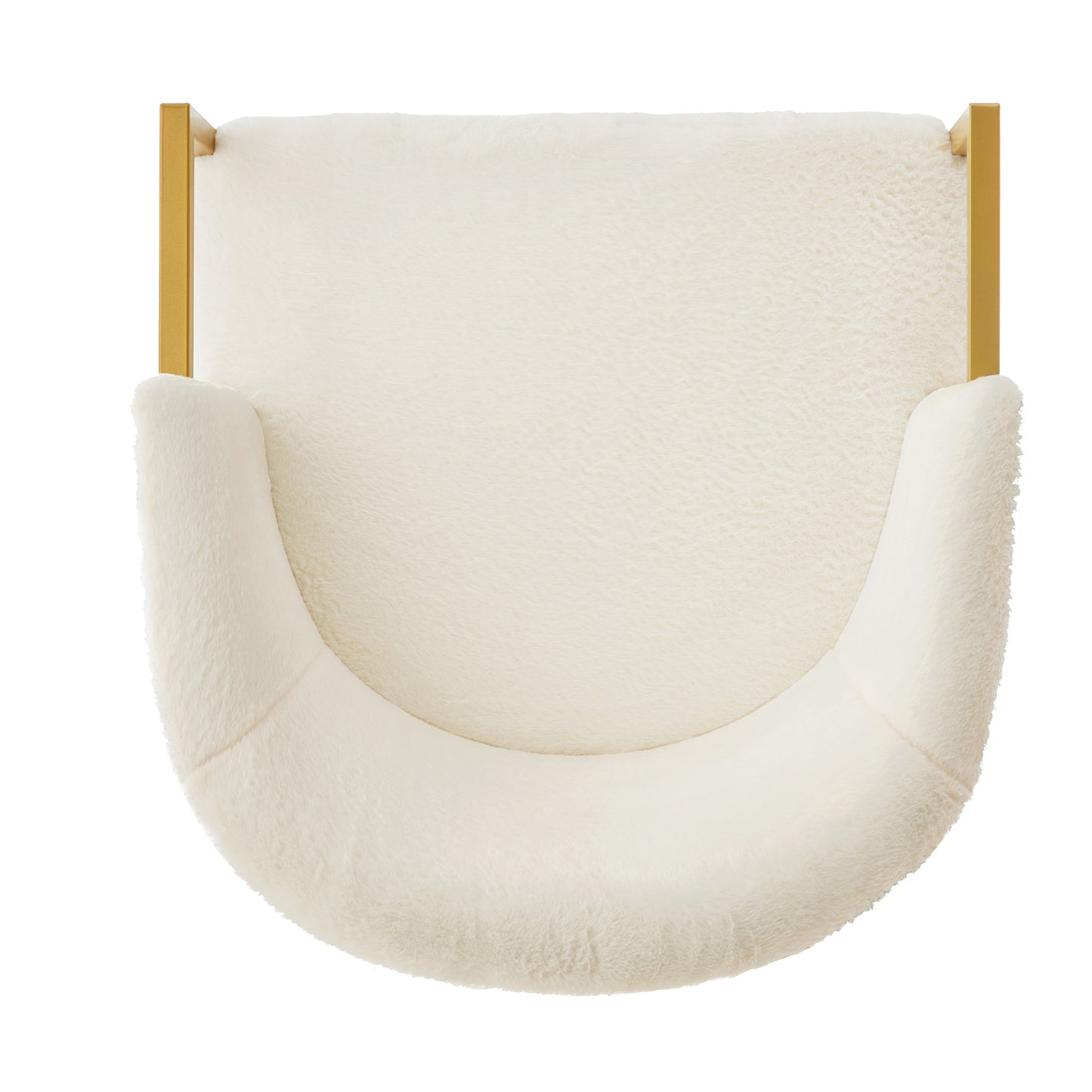 Cozy Upholstered Accent Chair with Gold Frame - Beige