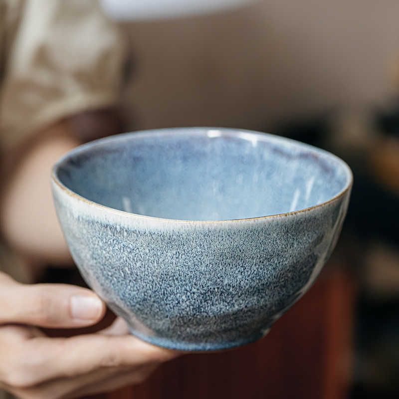 5.5-Inch Ceramic Wonton Rice Bowl - Twilight Blue, Set of 2