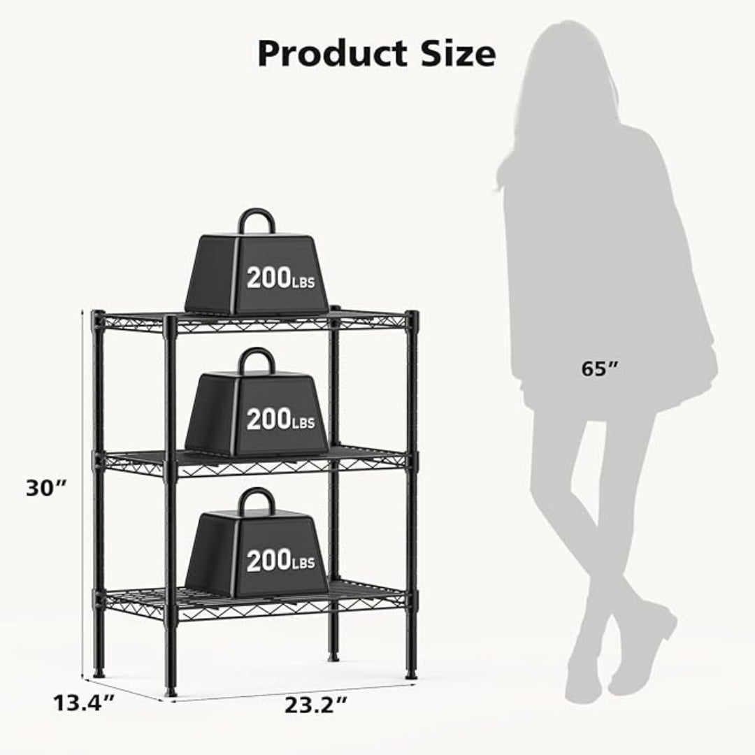 Adjustable Heavy-Duty Metal Wire Storage Rack Shelves