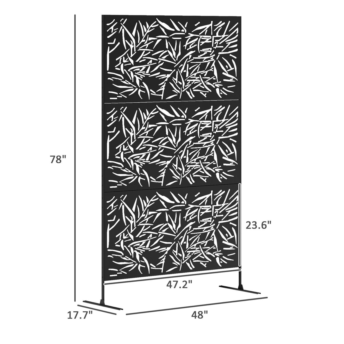Outdoor Privacy Screen and Climbing Trellis - Black Bamboo