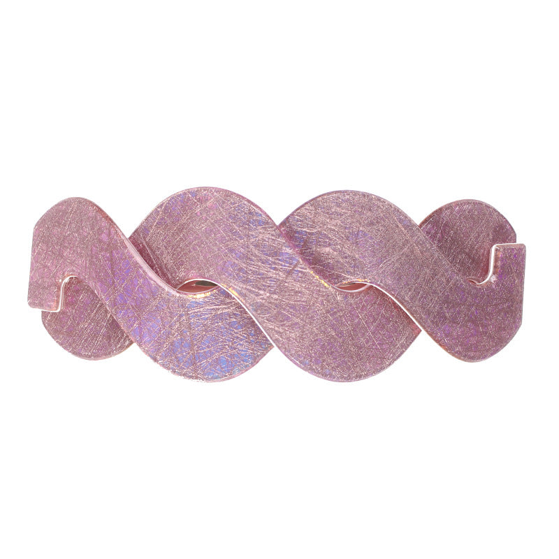 Women's Acrylic Bow Hairpin - Retro Geometric Design