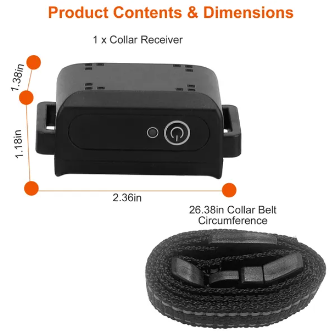 Dog Training Collar Receiver Waterproof IP67 for Obedience & Control