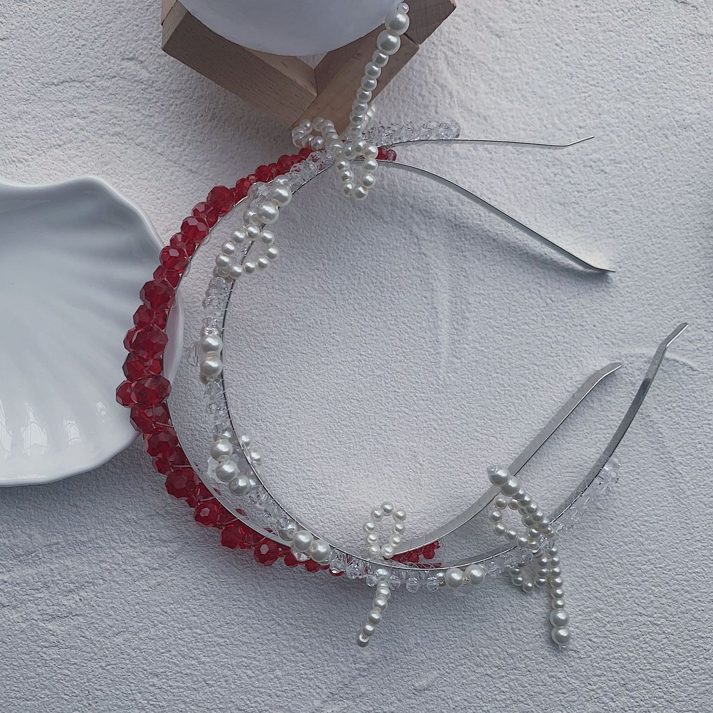 Pearl Crystal Hairband for Women - Elegant Geometric Hair Accessory