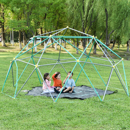 13-Foot Geometric Dome Climber Play Center for Kids - Green