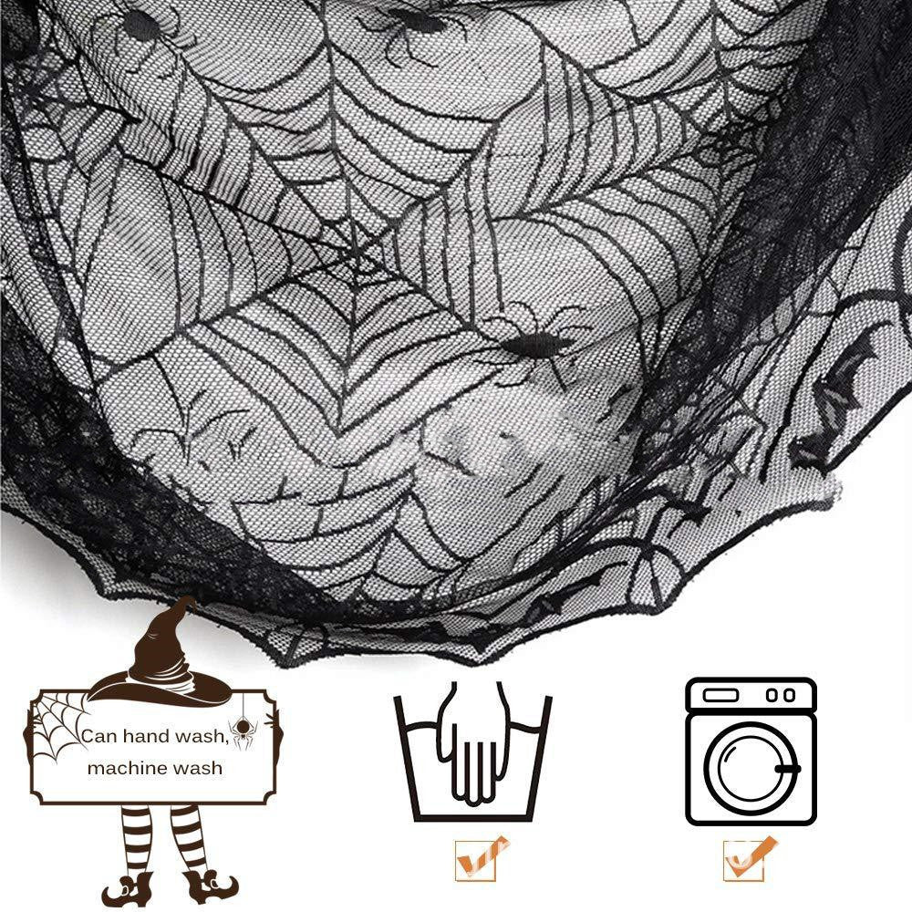 Halloween Bat Lace Tablecloth 122x244cm for Festive Decor