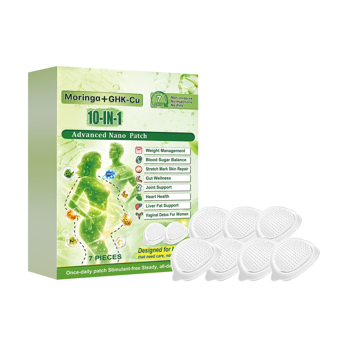 Ten-in-One Micro-Needle Skin Care Patch for Face, 7 Pieces