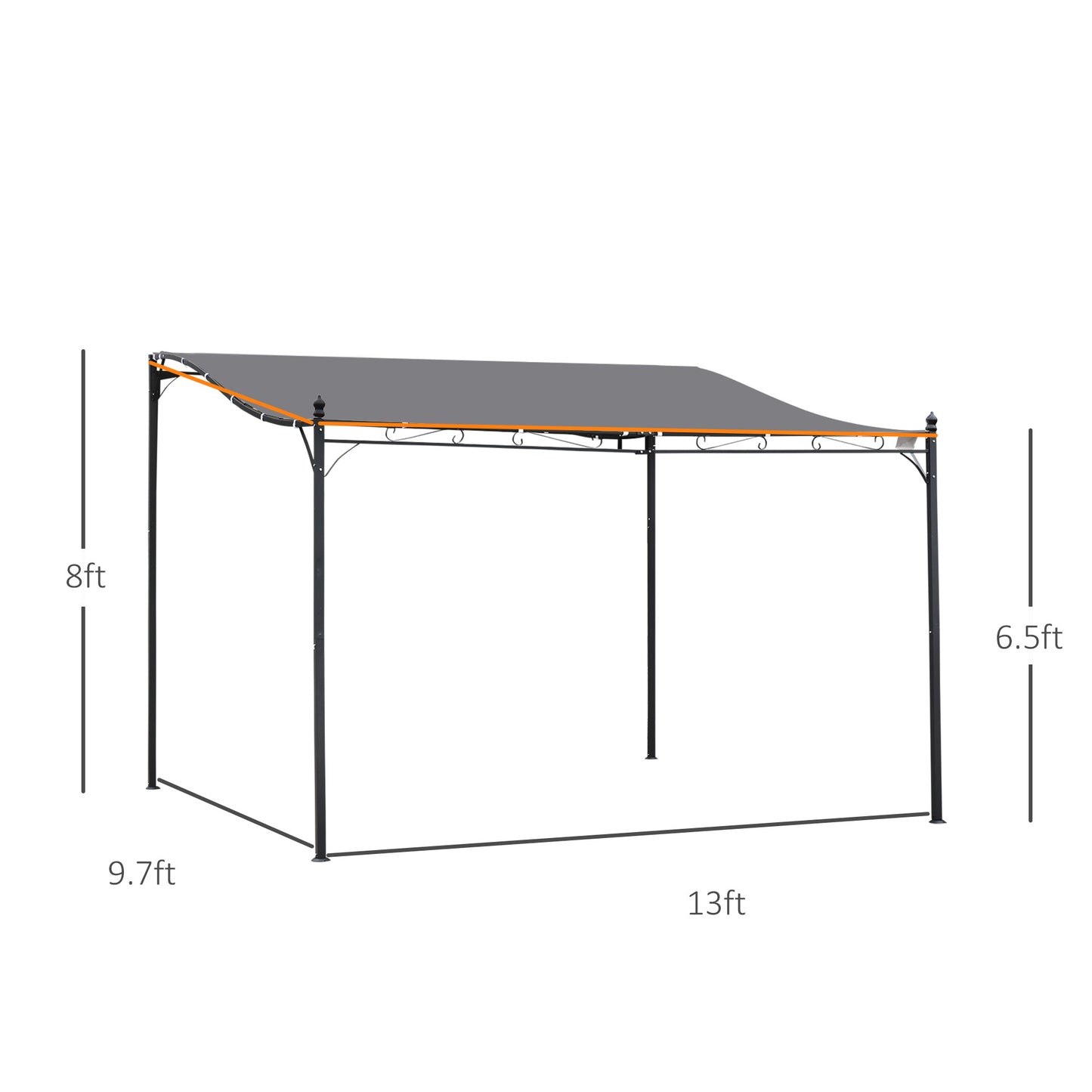 10' x 13' Outdoor Pergola Gazebo with Weather-Resistant Canopy
