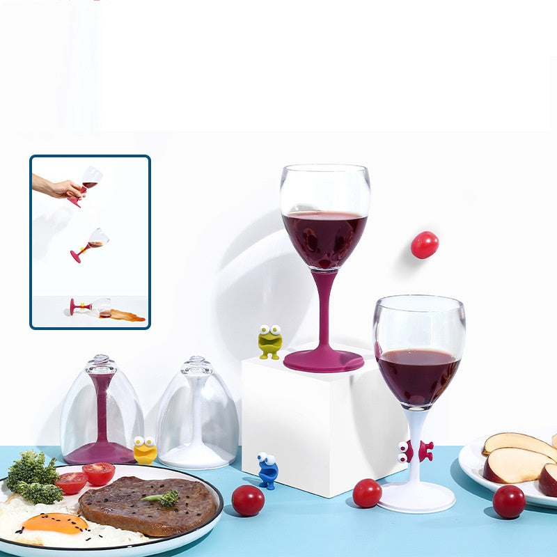 Portable Plastic Wine Glass – Drop-proof Foldable Household Drinkware