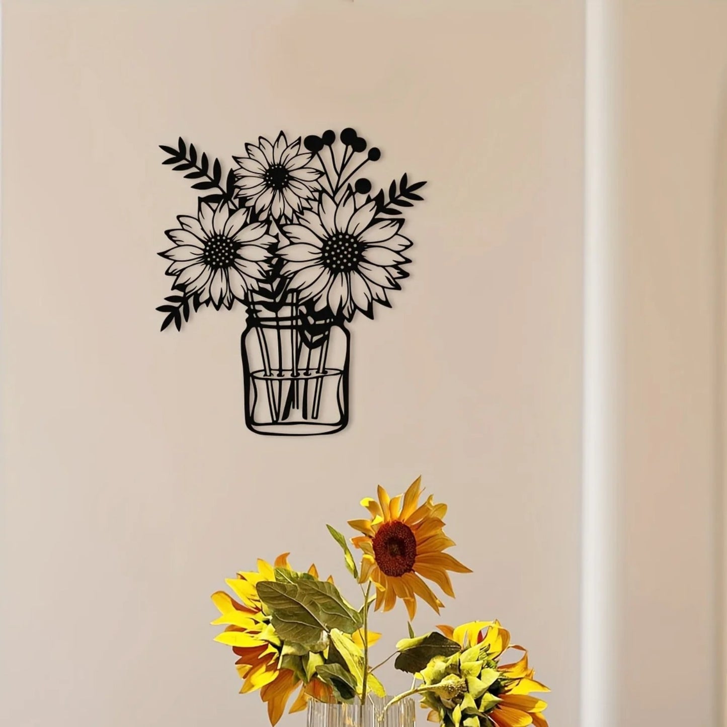 Handcrafted Vintage Sunflower Metal Wall Art Sculpture