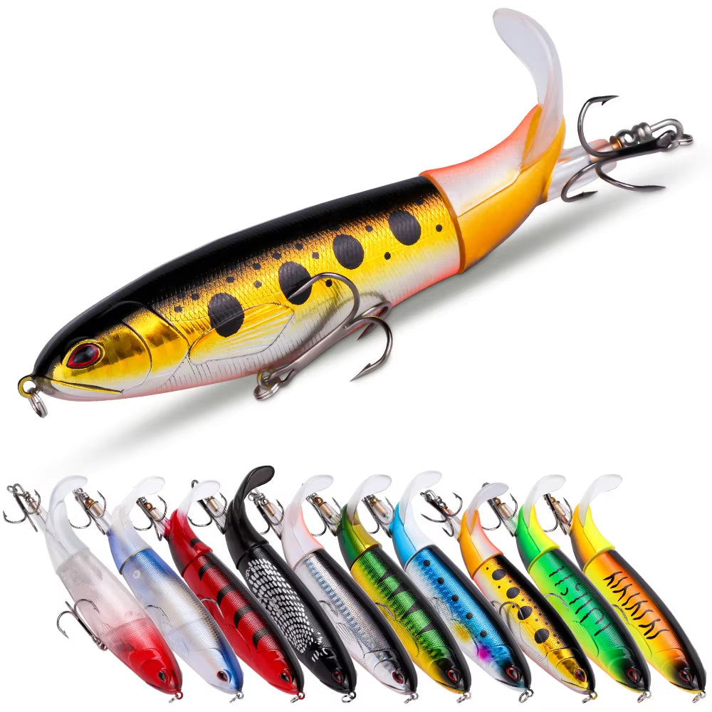 Topwater Fishing Lure Kit - 10pcs 14cm Propeller Bait Set