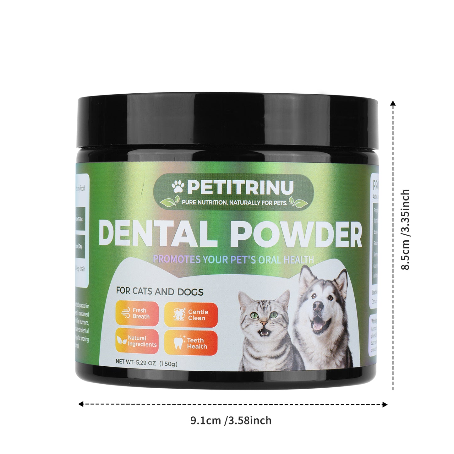 Pet Dental Powder for Cats and Dogs - Fresh Breath & Teeth Care 150g