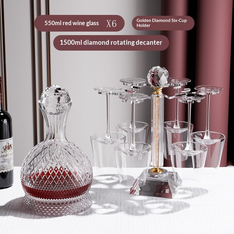 Premium Crystal Red Wine Glass & Decanter Set - Light Luxury Vintage Style