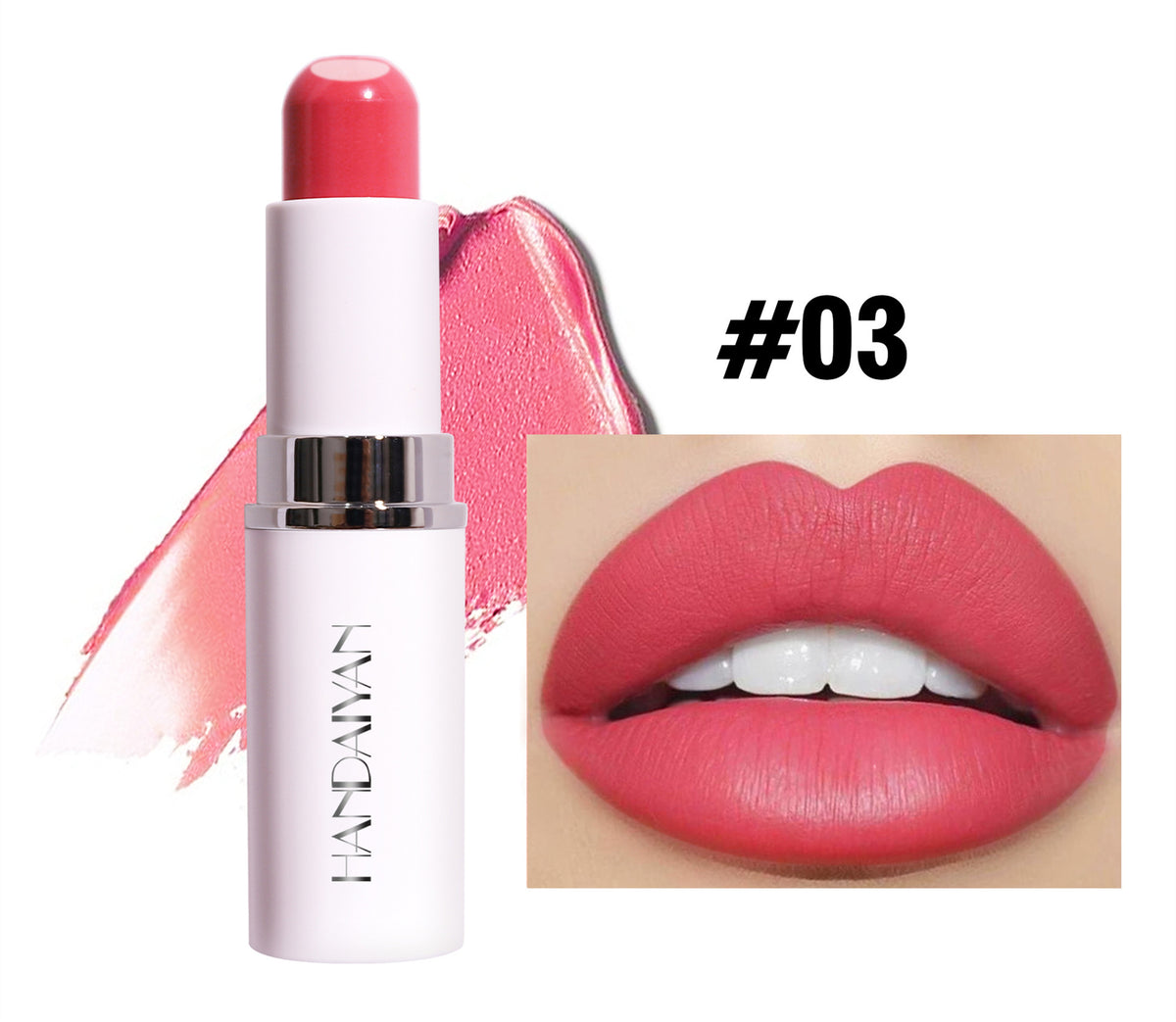 Two-in-One Matte Lipstick for Moisturizing & Long-Lasting Color - Female Makeup