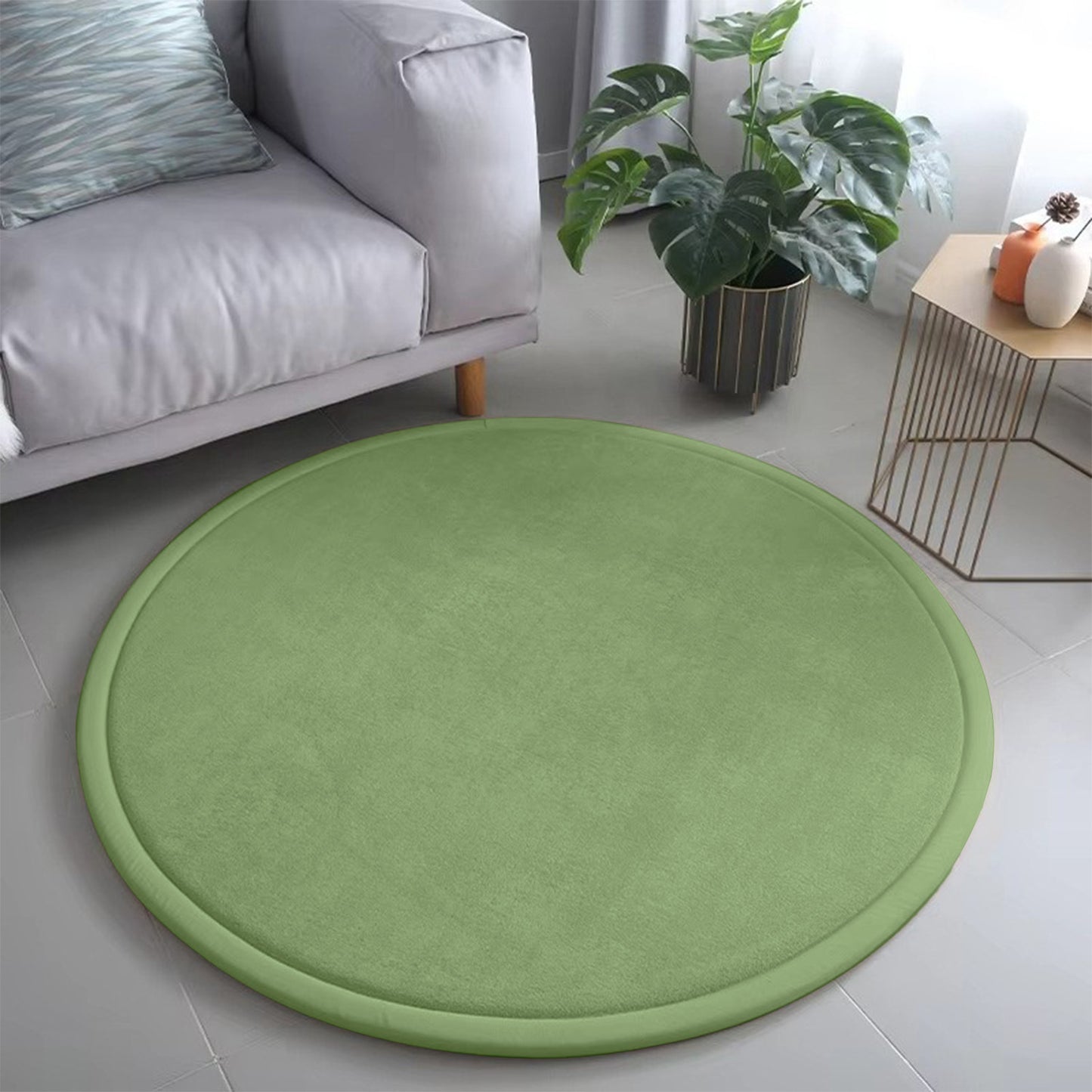 Japanese-Style Minimalist Shatter-Resistant Tatami Floor Mat - 140x140cm, Thick Cushion for Kids & Home