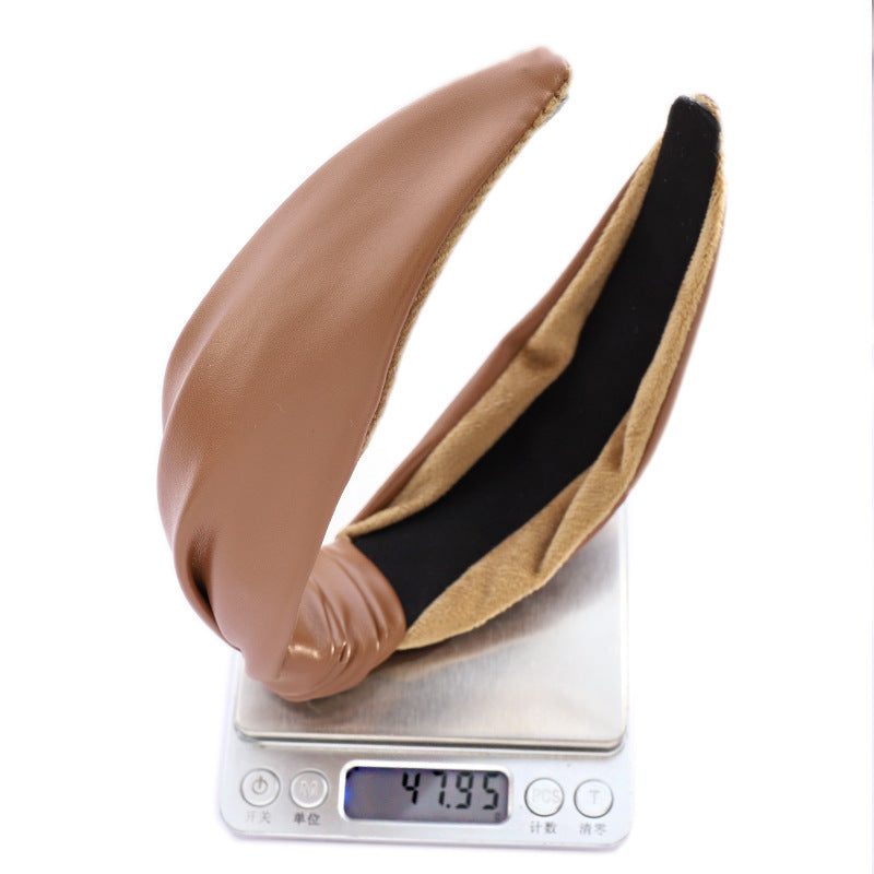 Leather Hair Clip Headband for Women