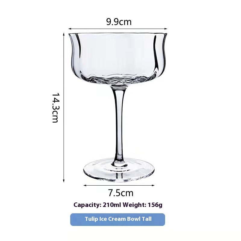 Simple Ins Style Handmade Crystal Glass Goblet - Multiple Variants
