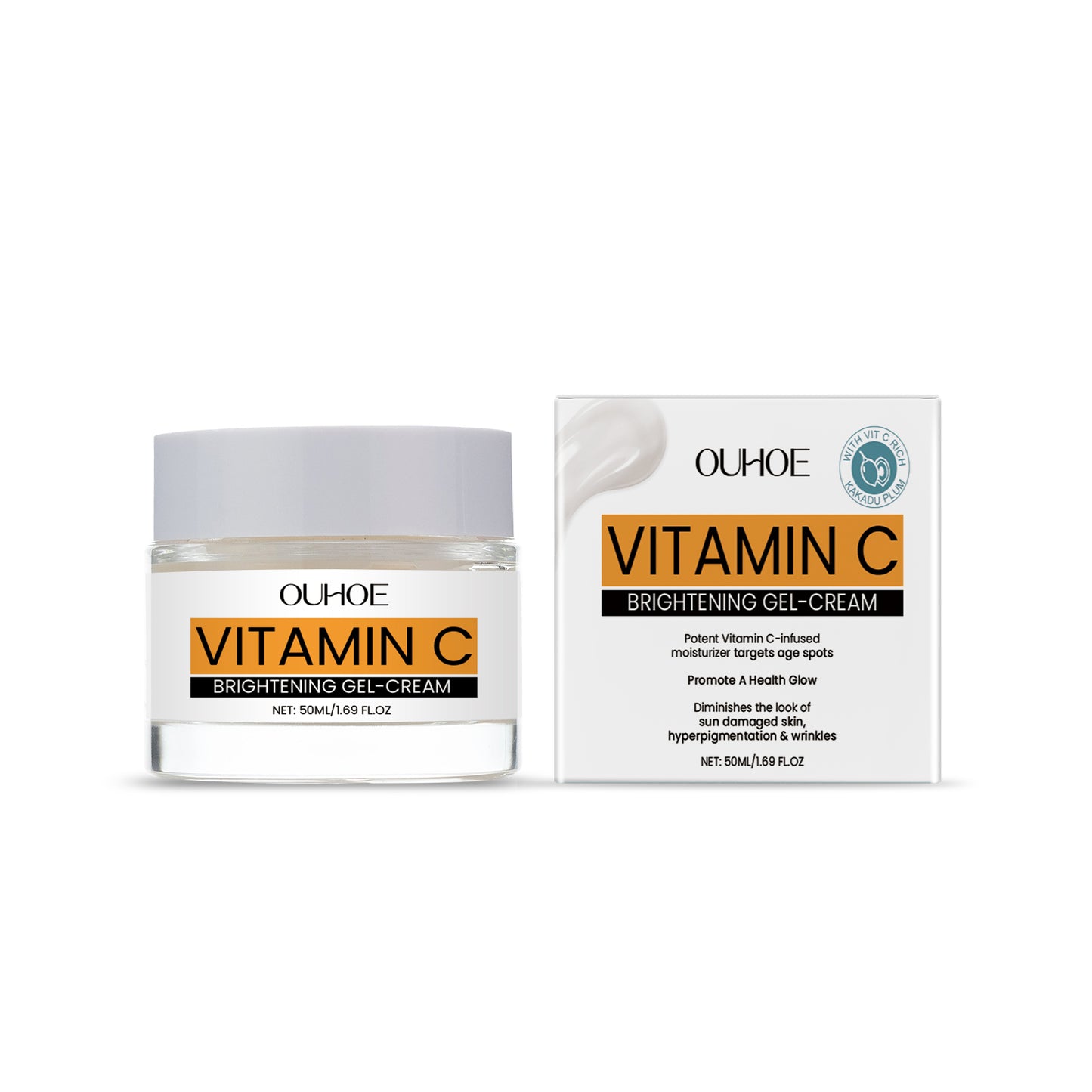 Vitamin C Facial Gel Cream - Brightening & Hydrating Moisturizer - 50ml