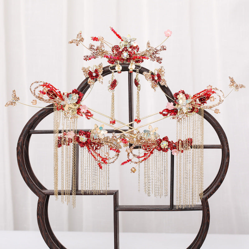 Vintage Butterfly Hair Comb Set - Alloy Hairpin Accessories