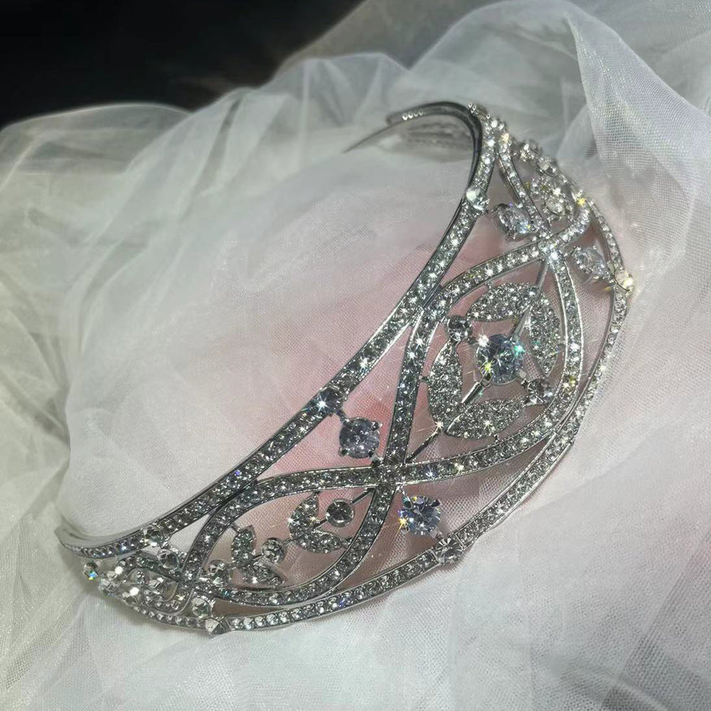 Zircon Bridal Tiara - Silver