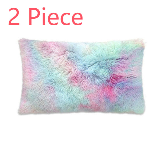 Winter Plush Pillowcase Set - Fluffy Long Plush & Velvet Bedding