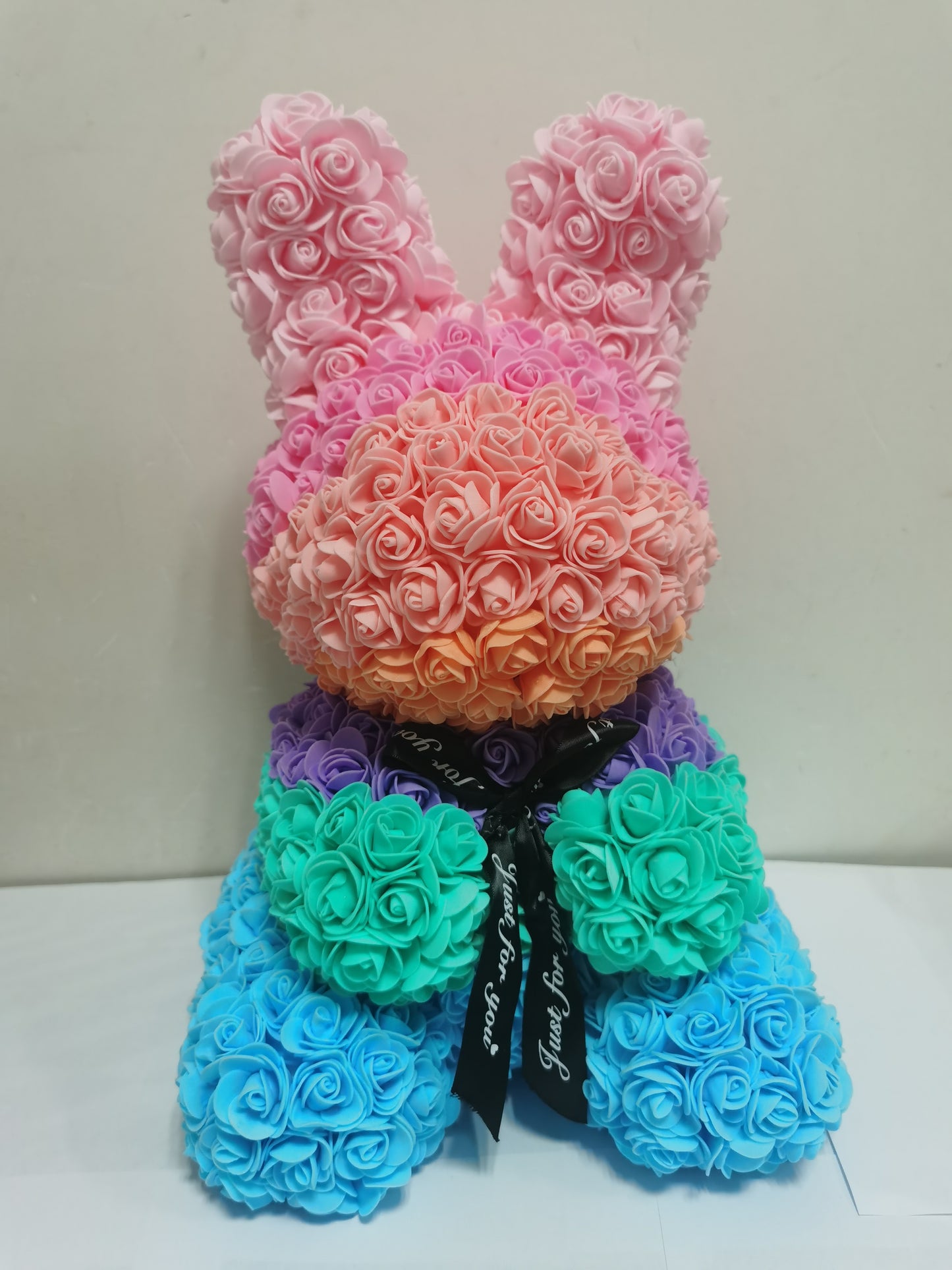 45cm Romantic Rose Bunny Decoration for Valentine's Day Wedding Engagement Party