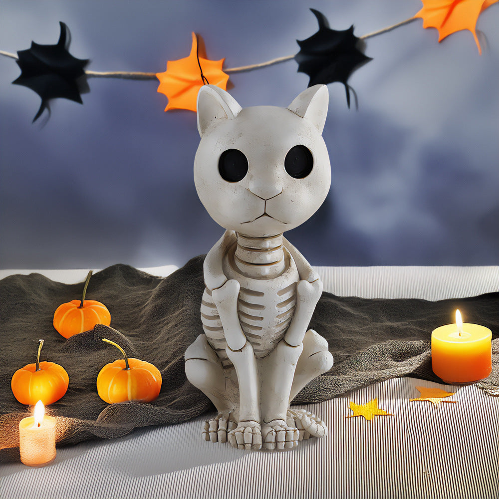 Halloween Skeleton Horse Ornament Resin Decorations for Holiday Home Decor