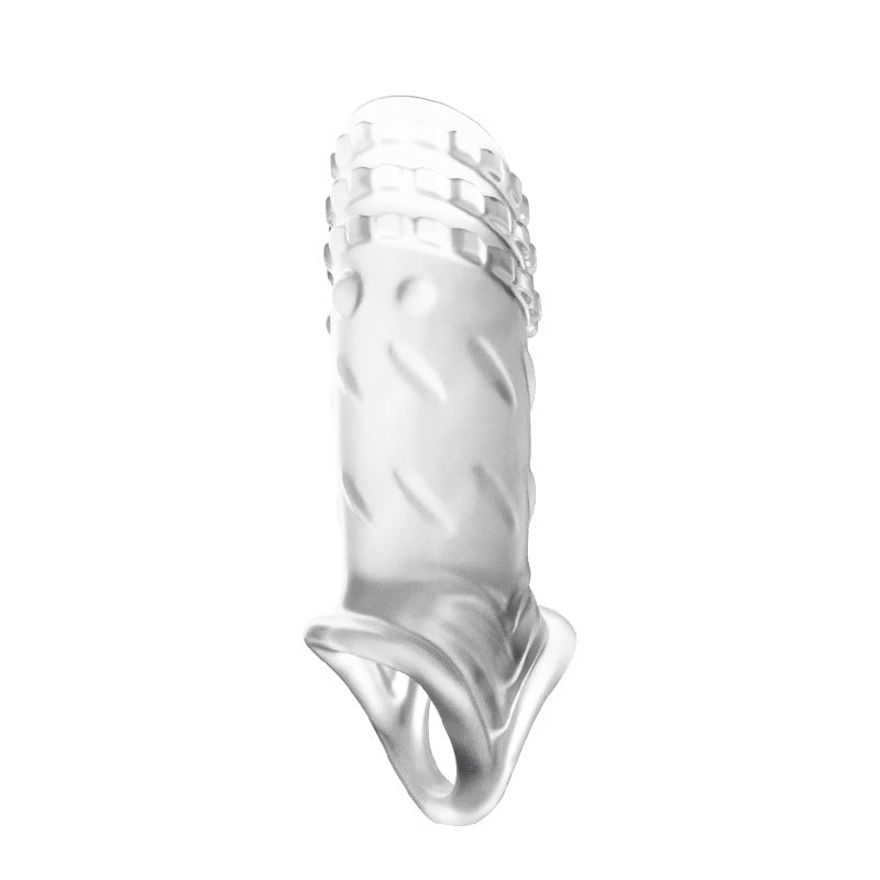 Male Condom Wearables Crystals - Long Thick Flexible Cover for Intimate Use