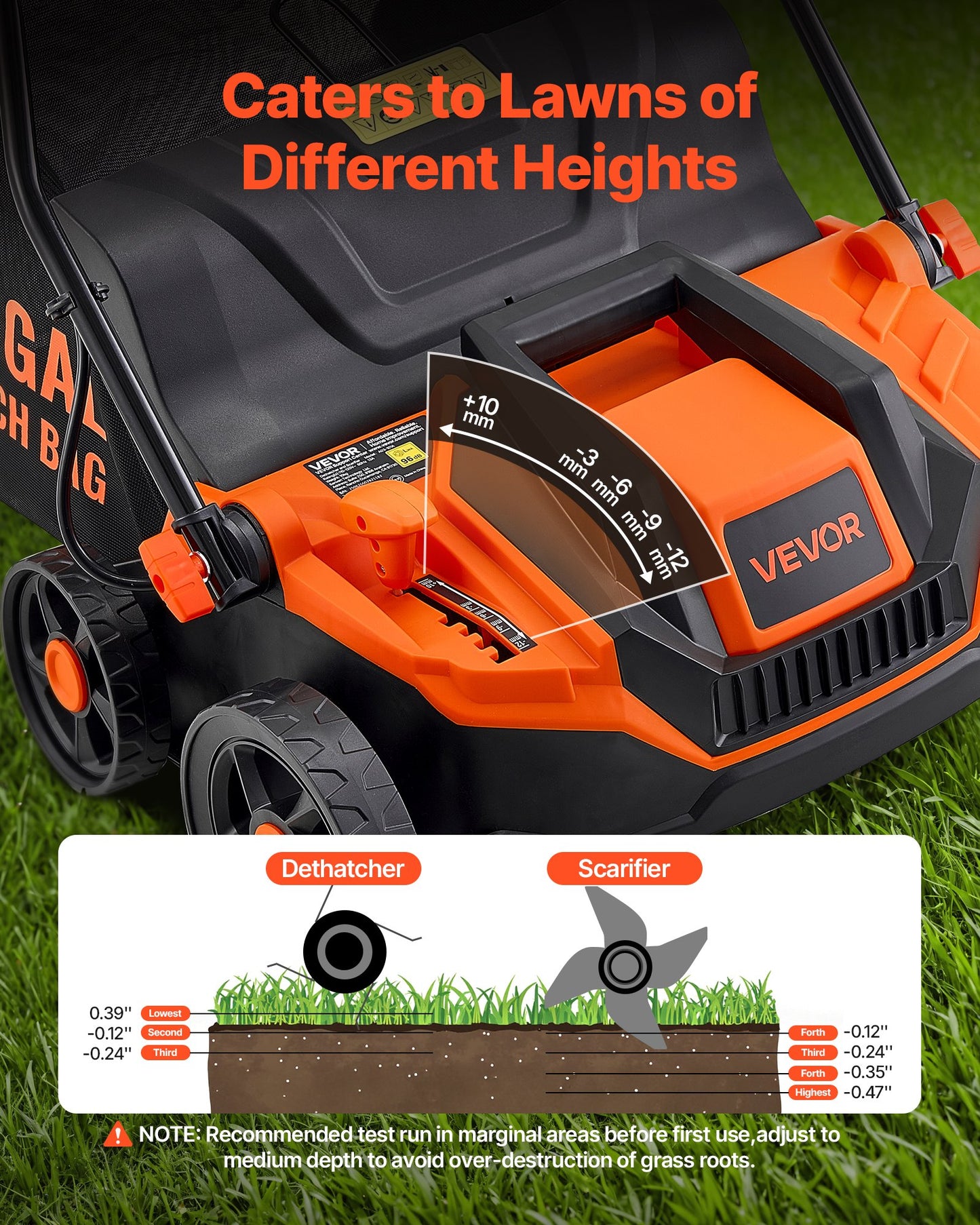 Electric Lawn Dethatcher and Scarifier 13-Inch 13-Amp - 2-in-1 Yard Tool
