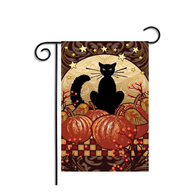 Double Sided Christmas Banner Linen Garden Festive Flag for Holiday Decoration