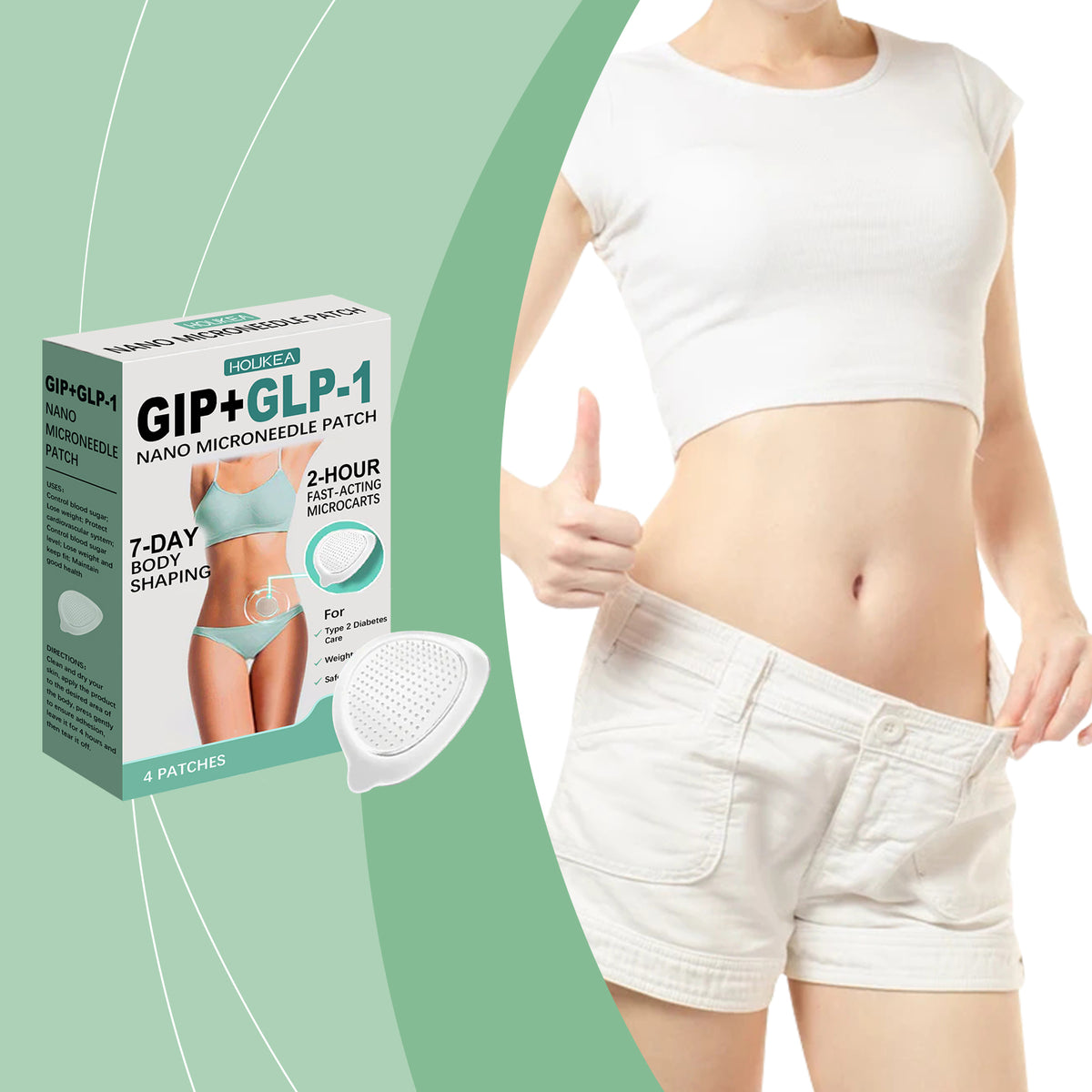 Body Care Tightening Microneedle Patch - 4pcs Firming Skin Stickers